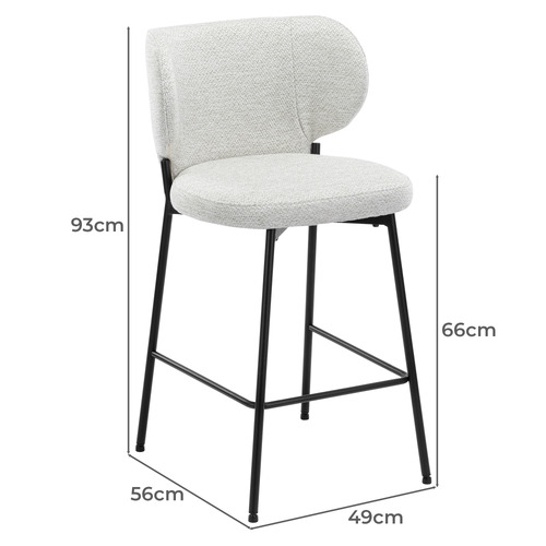 66cm Petra Upholstered Bar Stools
