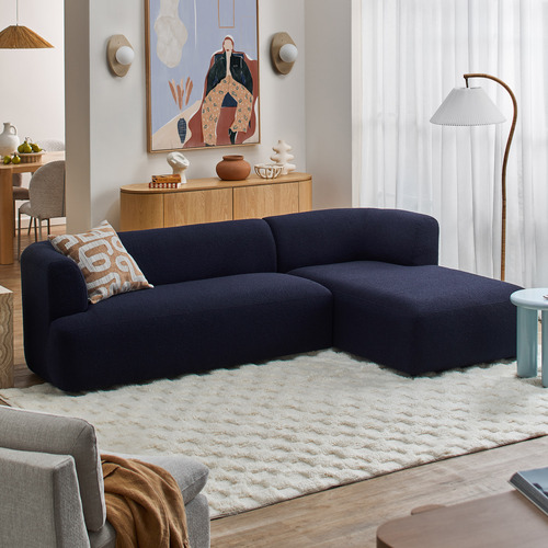 Gala 4 Seater Boucle Sofa with Chaise