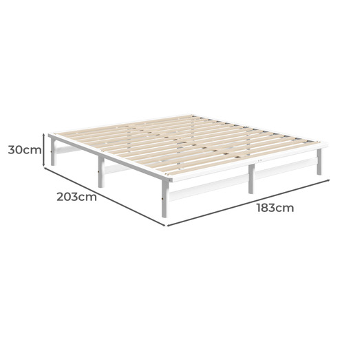 Ellisha Pine Wood Bed Base