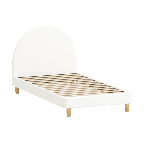 White Seraphine Boucle Bed