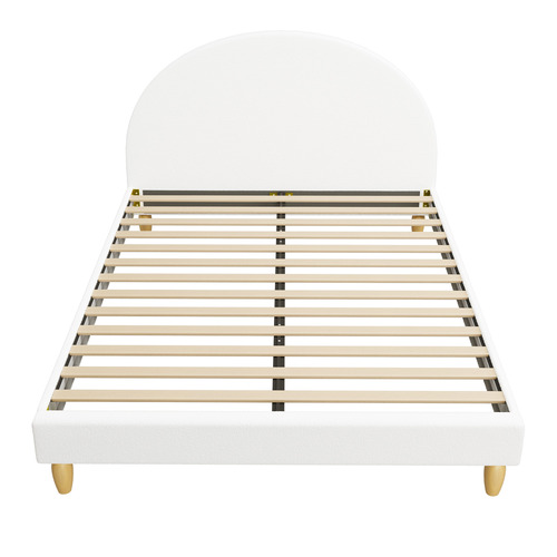 White Seraphine Boucle Bed Frame