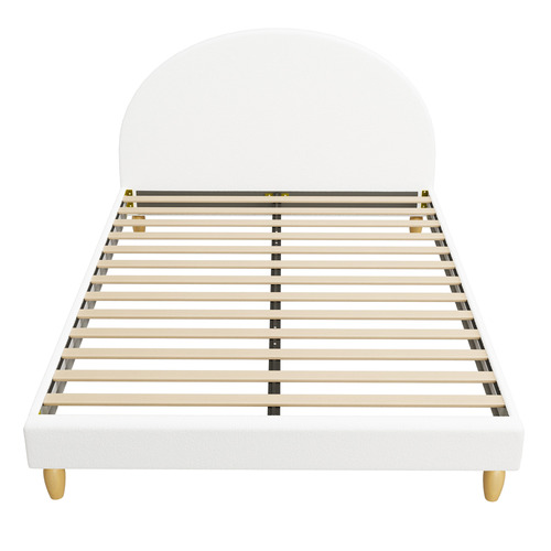 White Seraphine Boucle Bed Frame