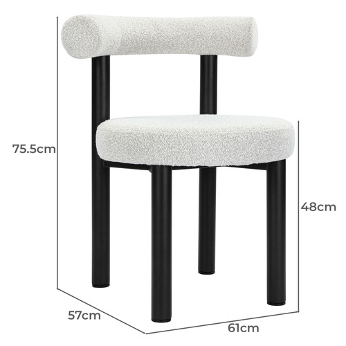 Roselin Boucle Dining Chairs