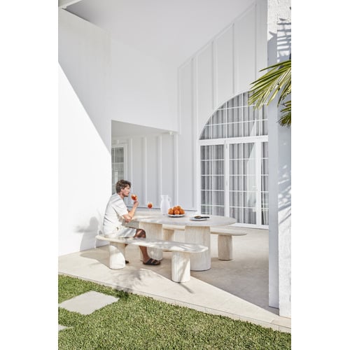 8 Seater Hallie Concrete Outdoor Dining Table