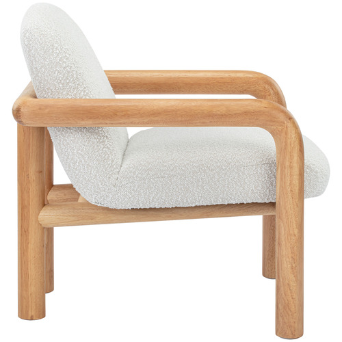 Temple Webster Armchair Tan Shelley Premium Faux Leather Armchair