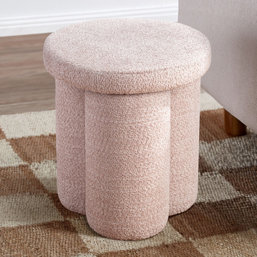 Clover-Chenille-Ottoman