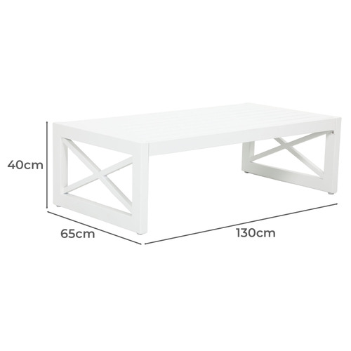 Hamptons Aluminium Outdoor Coffee Table