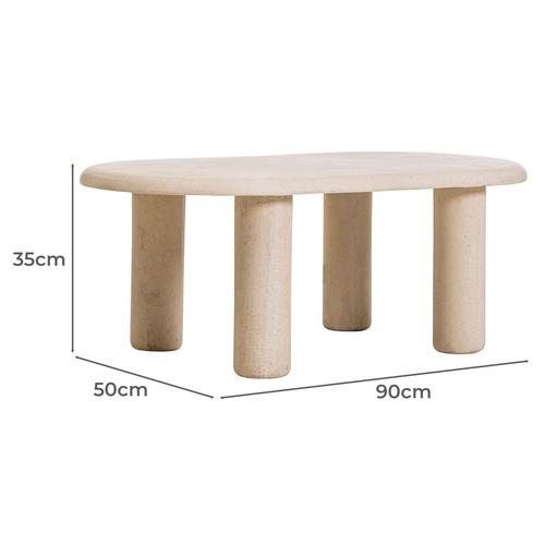 Byron Cast Stone Outdoor Coffee Table