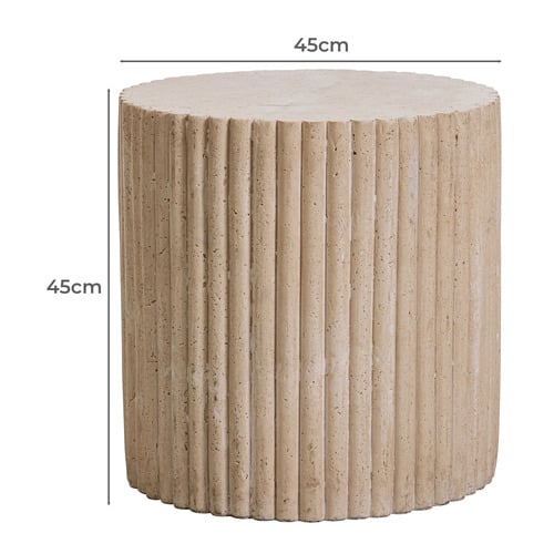 Audrey Cast Stone Outdoor Side Table