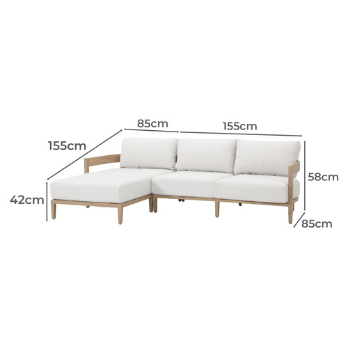 3 Seater Venice Outdoor Modular Sofa with Chaise