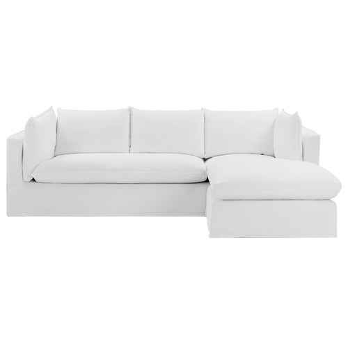 Jude 4 Seater Slipcover Sofa with Reversible Chaise