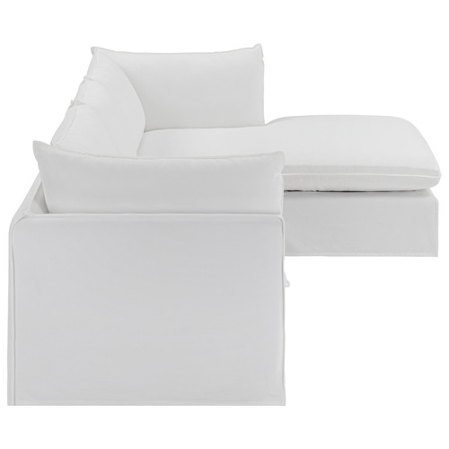 Jude 4 Seater Slipcover Sofa with Reversible Chaise