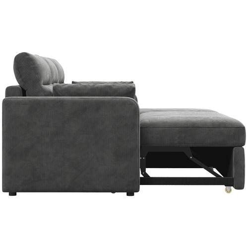 Carter 3 Seater Corduroy Sofa Bed with Reversible Chaise