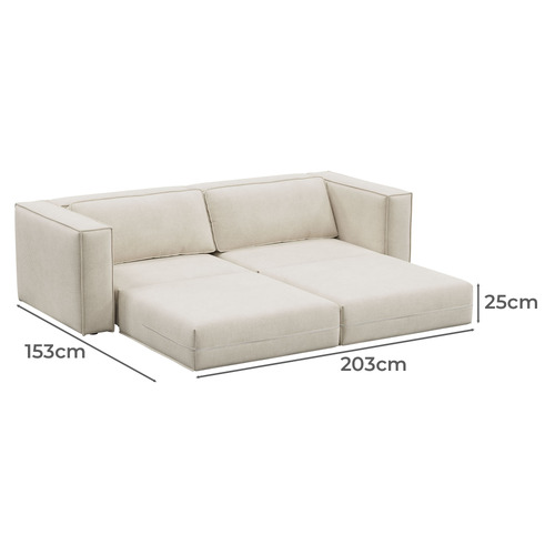 Porto 3 Seater Queen Sofa Bed
