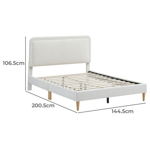 Cream Toni Boucle Bed