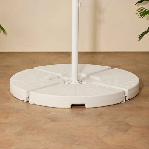 Temple & Webster White Cantilever Umbrella Base