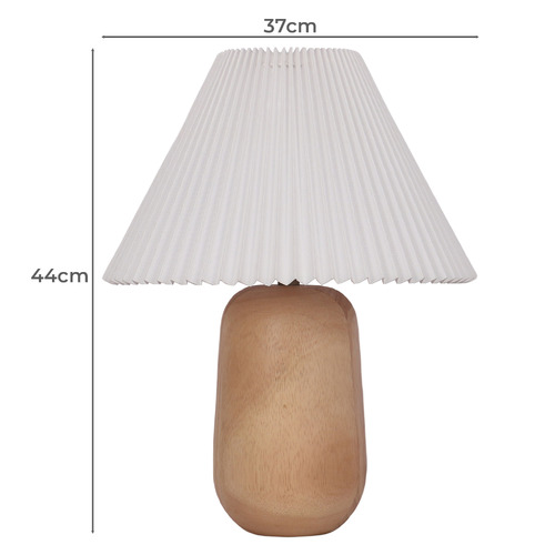 44cm Sofia Rubberwood Table Lamp