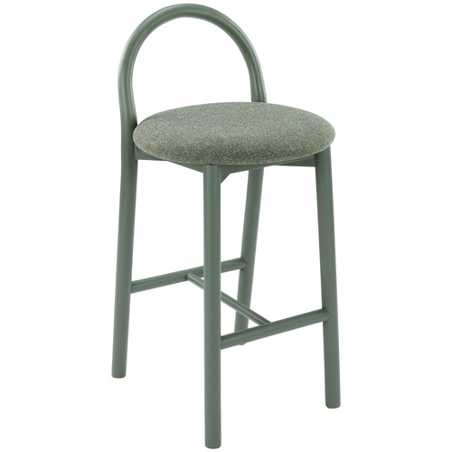 65.5cm Lottie Arched Solid Beech Wood Bar Stool
