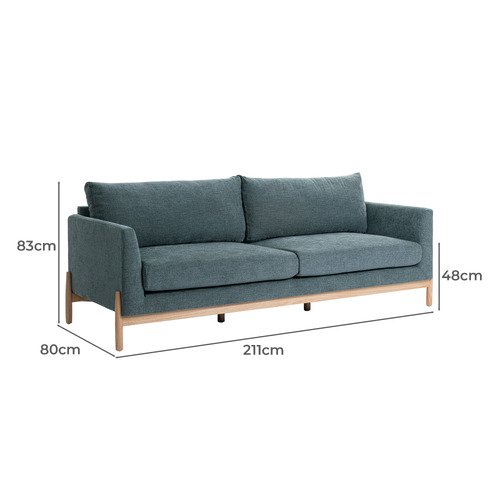 Kirra 3 Seater Upholstered Sofa