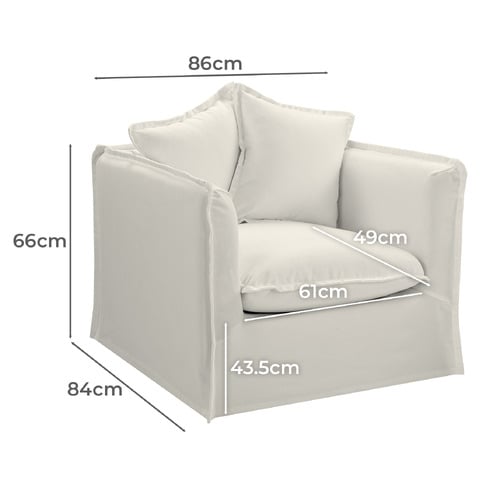 Montauk Slipcover Reversible Chaise Sofa & Armchair Set