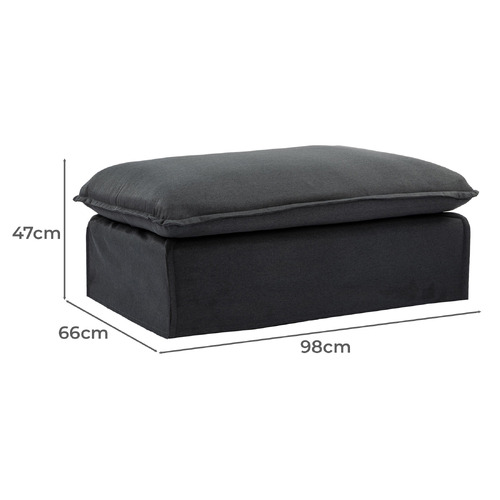 Montauk 3 Seater Slipcover Sofa & Ottoman Set