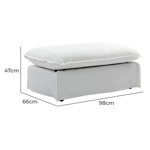 Montauk 3 Seater Slipcover Sofa & Ottoman Set