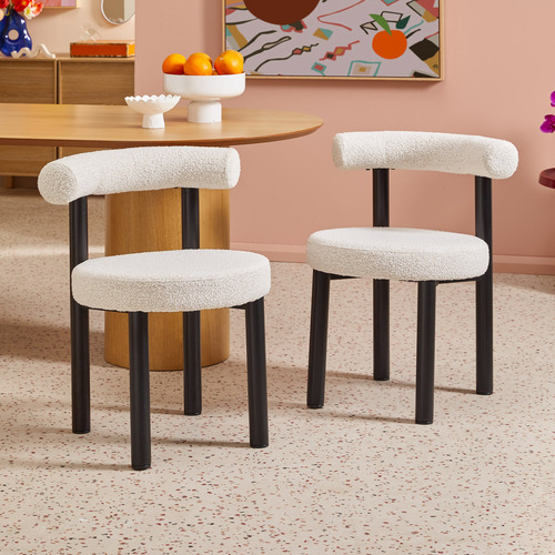 Roselin Boucle Dining Chairs
