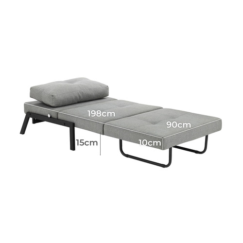 Brad Upholstered Single Sofa Bed