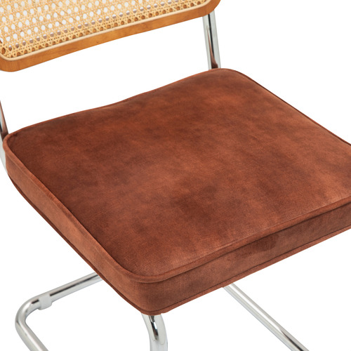 Marcel-Breuer-Cesca-Replica-Velvet-Cantilever-Dining-Chairs