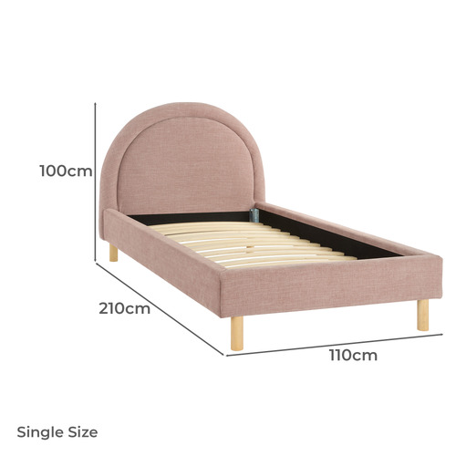 Pink Archie Upholstered Bed