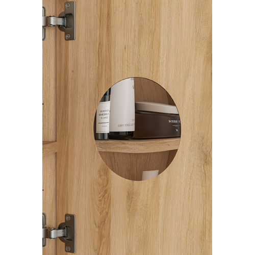 Mecca 900mm Oval Mirrored Shaving Cabinet