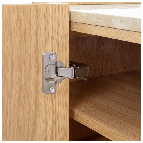 Magnus 3 Door Travertine TV Unit