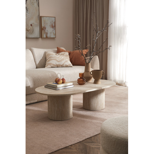 Tilly Travertine-Look Coffee Table