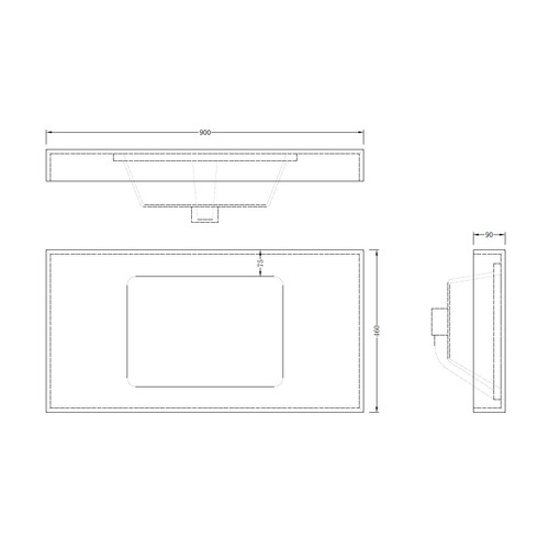 Viola 900mm Wall Hung Single Vanity