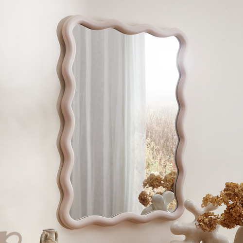 Ebba Wavy Timber Wall Mirror