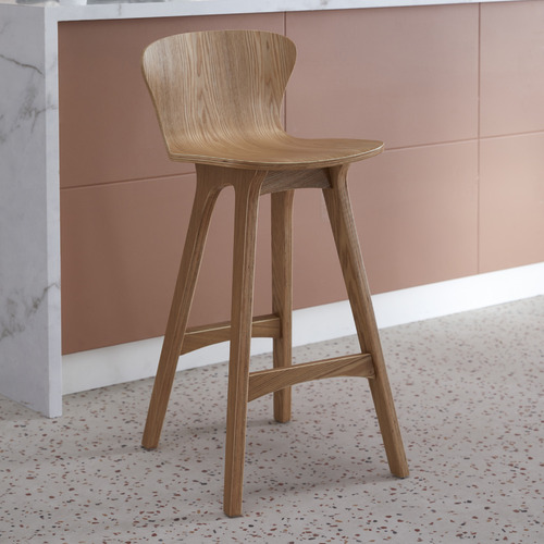 64cm Ash Nobu High Back Barstool