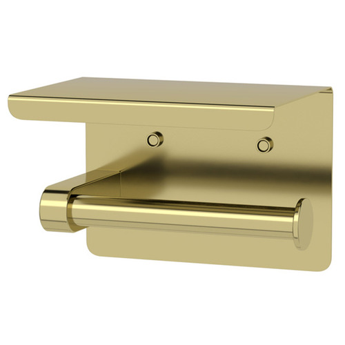 Clovelly Brushed Gold Stainless Steel Toilet Roll Holder