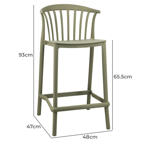 65.5cm Spindle Outdoor Bar Stools