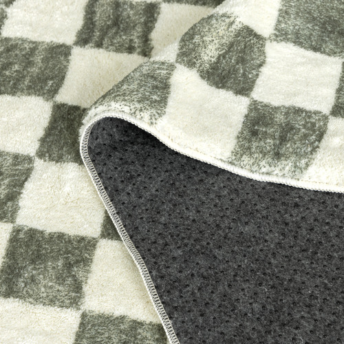 Olive Ada Machine Washable Check Rug
