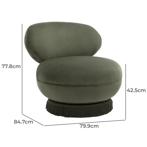 Hepburn Velvet Swivel Accent Chair
