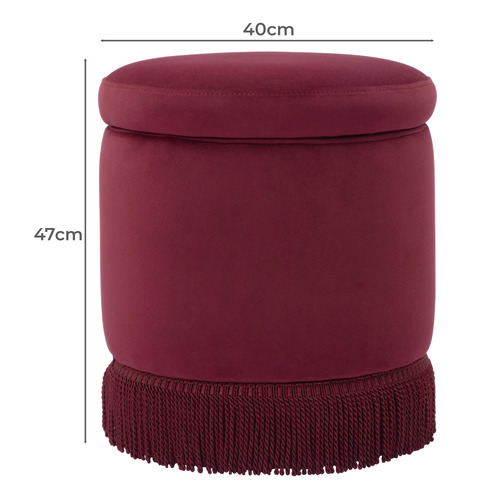 Hepburn Velvet Storage Ottoman
