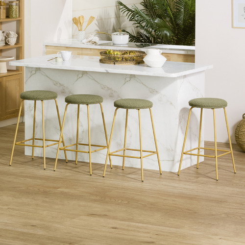 68cm Nedda Boucle Bar Stools