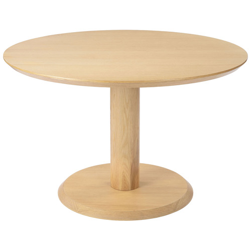 Valencia Round 120Cm Oak Veneer Dining Table