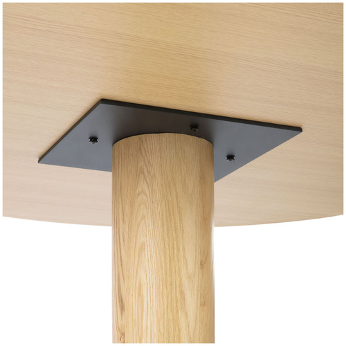 Valencia Round 120Cm Oak Veneer Dining Table