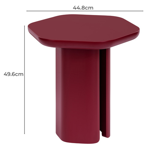Merlot Hex Side Table