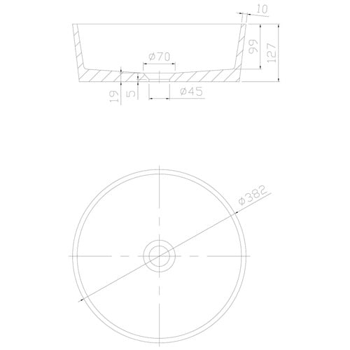 Flynn 360mm Round Concrete Above Counter Basin