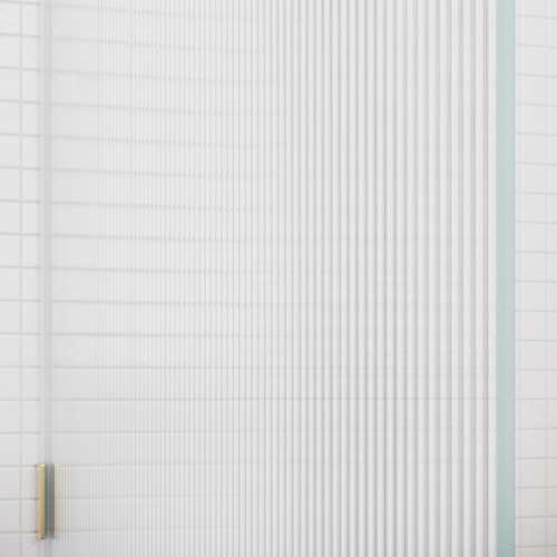 Elka Left Fluted Glass Shower Screen