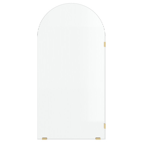 Elka Right Fluted Glass Shower Screen