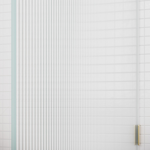 Elka Right Fluted Glass Shower Screen
