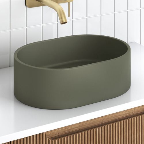 Flynn 380mm Oval Concrete Above Counter Basin